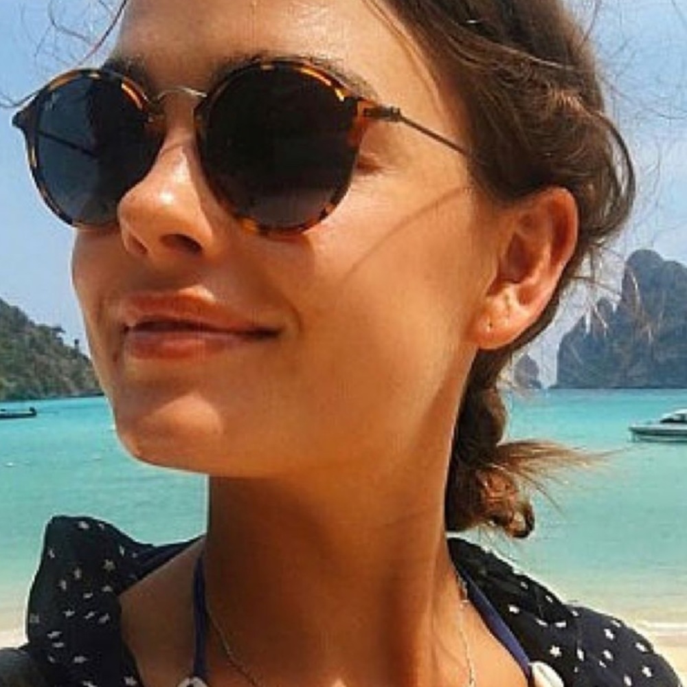 Ray-Ban Round Fleck Tortoise Sunglasses